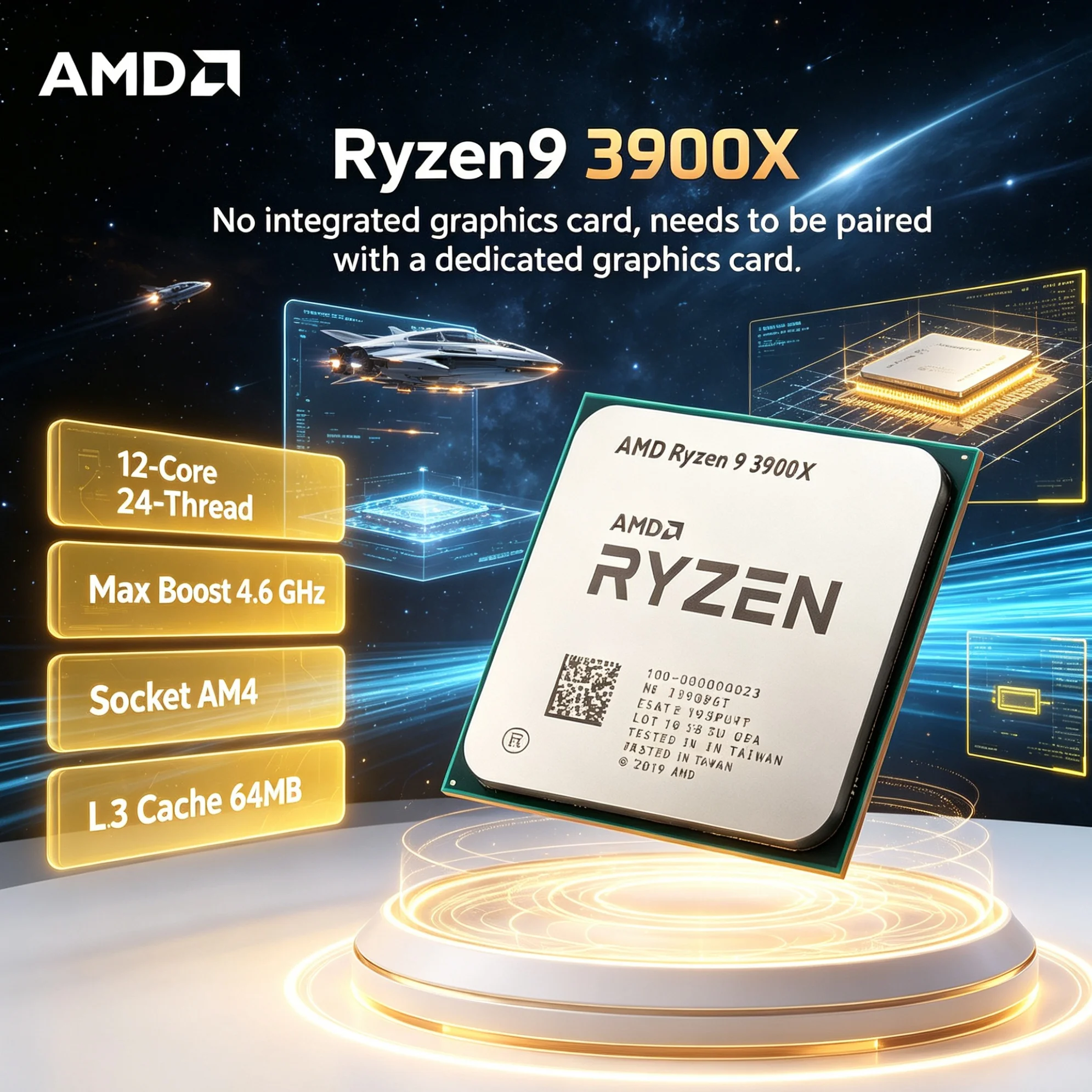 Amd Cpu Ryzen 9 - Processore AMD Ryzen 9 3900X, 3,8