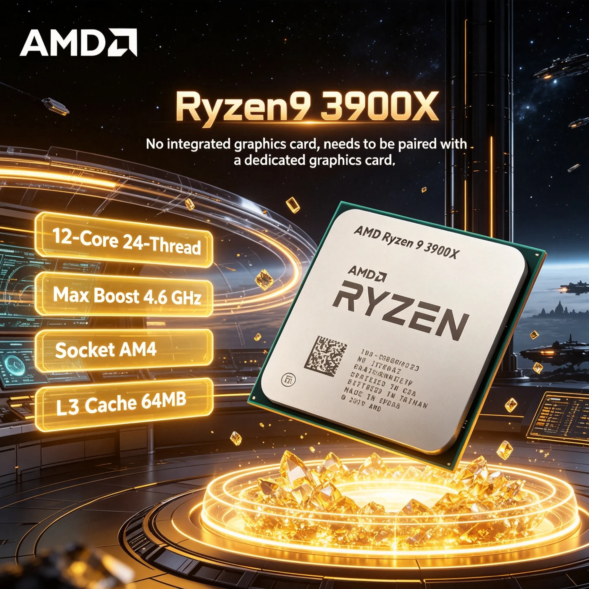 Amd Cpu Ryzen 9 - Processore da gaming per desktop AMD