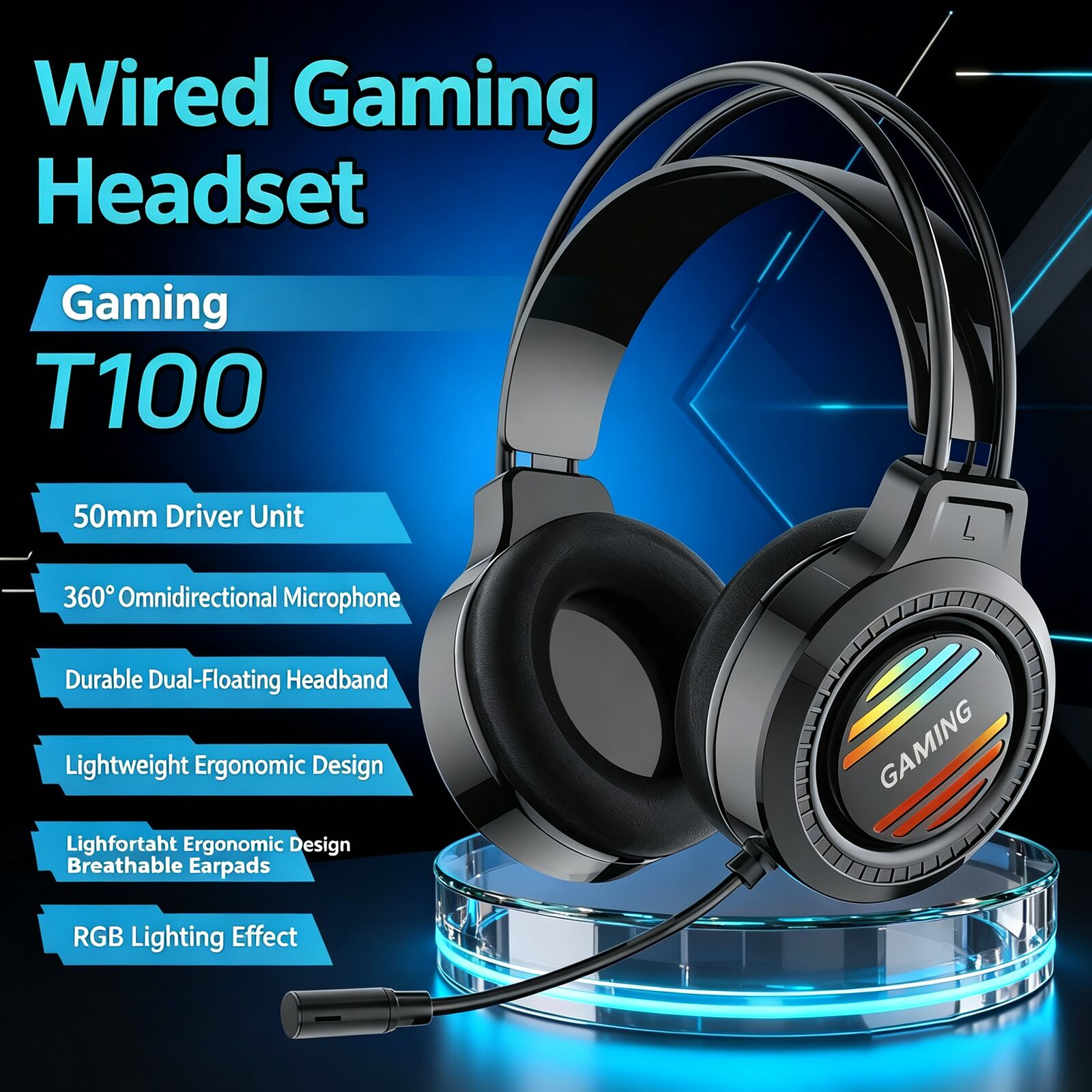 Cuffie da gaming cablate T100  - Esports Gaming Video recensione e prezzo